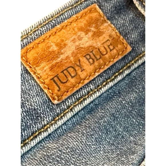 Judy Blue Women's 15/32 Jeans Stretch Distressed Dark Mid Rise JB8271DK - Picture 8 of 11